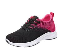 Arch Support Trainers Women Wide Fit Casual Paneled Tennis Shoes Lightweight Lace up Walking Shoes Comfortable Arch Support Jogging Shoes Non Slip Memory Foam Sneakers with Besh (Black, 6.5)