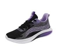 Arch Support Trainers Women Womens Running Trainers Ladies Fashion Solid Color Mesh Breathable Round Toe Low Top Flat Orthopedic Sports Lightweight Non Slip Ladies Trainer Black 5