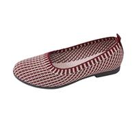 Arch Support Women's Loafers & Moccasins Comfy Flat Womens Moccasin Shoes,Facilitating Busy Commuting and Dog Walking Genuine Driving Moccasins Deliver Thick Heel Cushioning Red