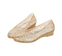 Arch Supports for Sandals Womens Sport Sandals Women'S Casual Shoes Sandals Breathable Hollow Summer Jelly Women'S Casual Shoes White Sandals for Women Ankle Strap Sandals Size 6 (Gold, 5)