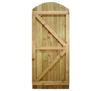 Arch Top Wooden Garden Gate, 6ft x 2.5ft T&G Fully Framed Timber Side Door