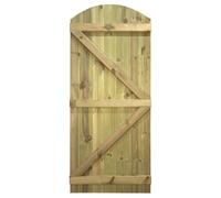 Arch Top Wooden Garden Gate, 6ft x 2.5ft T&G Semi-Braced Timber Side Door