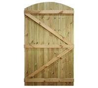 Arch Top Wooden Garden Gate, 6ft x 3.5ft T&G Semi-Braced Timber Side Door