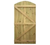 Arch Top Wooden Garden Gate, 6ft x 3ft T&G Semi-Braced Timber Side Door