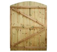 Arch Top Wooden Garden Gate, 6ft x 4.5ft T&G Fully Framed Timber Side Door