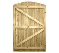 Arch Top Wooden Garden Gate, 6ft x 4ft Feather Edge Fully Framed Door
