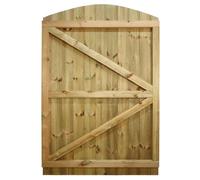 Arch Top Wooden Garden Gate, 6ft x 4ft T&G Fully Framed Timber Side Door