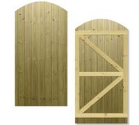 Arch Top Wooden Garden Gate 6x3ft - Tongue & Groove Fully Framed Treated Timber Door, H:6ft x W:3ft Ideal for Outdoor Pathway Home Access (High: 180cm x Wide: 90cm)