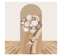 Arch Wall Backdrop Cover for Cartoon Bear Birthday Party Decor Balloons Rainbow Background Photography Props(Only arch cover-01,3.3x7ft(100x213cm))