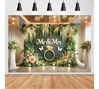 Arch Wedding Decoration Backdrop White Rose Flowers Curtain Photography Background Bridal Shower Photo Booth Props Marriage Ceremony Photo Props (C, 7X5FT)