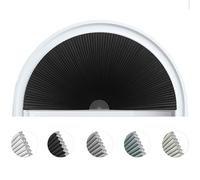 Arch Window Shade Blackout Cellular Shades Half Circle Moon Small Window Covering No Drill Honeycomb Blinds for Indoor Windows Room Darkening Easy Install Light Blocking Blinds (1, Black, 24x12inch)
