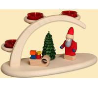 Arch with Santa Claus and Tealights HxWxD = 13x24x12cm NEW Light Arch