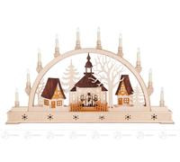 Arch with Seiffen Village and Choir, electrically illuminated 77.5cmx46cmx7.5cm