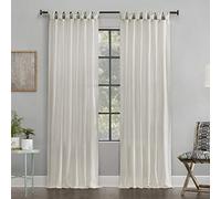 Archaeo Washed 100% Cotton Twist Tab Curtain, 52" x 95" Panel, Ivory
