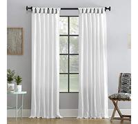 Archaeo Washed Cotton Twist Tab Curtain, 52" x 108", White