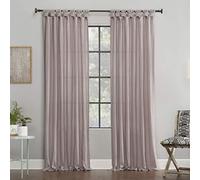 Archaeo Washed Cotton Twist Tab Curtain, 52" x 95", Rose Quartz Pink