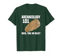 Archaeologist Archaeology 101 Rock Tool or Relic T-Shirt, Men, Dark Green, Medium
