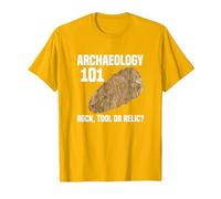 Archaeologist Archaeology 101 Rock Tool or Relic T-Shirt, Men, Golden Yellow, Medium