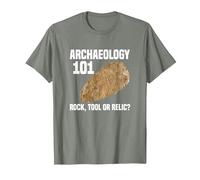 Archaeologist Archaeology 101 Rock Tool or Relic T-Shirt, Men, Olive Heather, Small