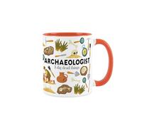 Archaeologist Mug - Humourous Dinosaur Excavation Trades Funny Novelty Gift - Tea/Coffee Hot Drinks Orange Ceramic Cup Present