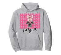 Archaeology I Dig It Funny Archaeologist Shovel Girl Pink Pullover Hoodie