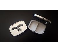 Archaeopteryx FAP made of fine English Pewter on a travel silver rectangular metal pill box