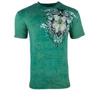 Archaic by Affliction Men's T-Shirt Acle Y2K, Green, Large