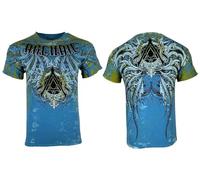 Archaic by Affliction Men's T-Shirt Die Alone, Blue, Large