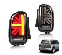 Archaic LED Rear Lights Compatible with Mini Clubman R55 2007-2014 [Cooper,Cooper S,John Cooper Works], with Sequential Turn Signal, Animation DRL,Smoked,Pair