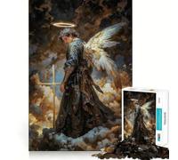 Archangel Azrael Celestial Guide of Transitions, Grief Processing, Soul Release, 1000 Piece Puzzle For Teenagers Brain Think Clear Hue Real Challenge Home Display (50x75cm)