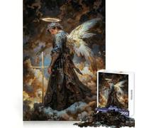 Archangel Azrael Celestial Guide of Transitions, Grief Processing, Soul Release, Teenagers 1000 Piece Jigsaw Puzzle Brain Skill Quality Print Pattern Build Ideal Decor (38x52cm)