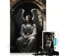 Archangel Azrael in Stone Archway 1000 Piece Puzzle For Teenagers Brain Think Clear Hue Real Challenge Home Display (38x26cm)