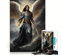Archangel Azrael Jigsaw Puzzles for Adults 1000 Piece Recreational Game Clean Connection Pattern Assemble Table Accent (38x26cm)