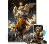 Archangel Azrael with Sword in Cloudy Sky 1000 Piece Jigsaw Puzzle for Adults Creative Fun Sharp Color Fun Challenge Birthday Art Gift (50x75cm)