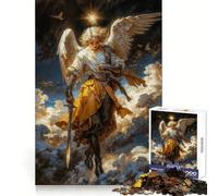 Archangel Azrael with Sword in Cloudy Sky 1000 Piece Jigsaw Puzzle for Adults Creative Fun Sharp Color Fun Challenge Birthday Art Gift (50x75cm)