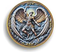 Archangel Challenge Coin with Psalm 91 Protection - Inspirational Guardian Angel Coin for Faith and Spiritual Guidance