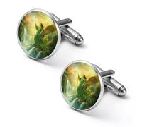Archangel Gabriel Men's Cufflinks Classic Alloy Cuff Link Fashion Shirt Accessories for Business Party Wedding 1.7cm