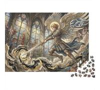 Archangel Michael 1000 Piece Jigsaw Puzzle,Home Wall Decor,Stress Relief,Premium Cardboard,Whimsical Challenge,Great Gifts,Educational Toy,Adults & Kids 14+ 52x38cm