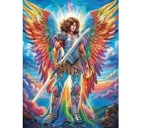 Archangel Michael 300 Pieces Jigsaw Puzzles Fairy Tale Wild Animals Fantasy For Men Educational Decompression Adults Anxiety Memory Care Mothers Valentines Premium Cardboard 300 PCS