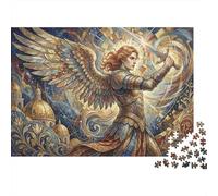 Archangel Michael 500 Piece Wooden Jigsaw Puzzle,Home Wall Decor,Stress Relief,Wood,Whimsical Challenge,Great Gifts,Educational Toy,Adults & Kids 14+ (52x38cm)