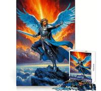 Archangel Michael, Angel Warrior Jigsaw 1000 Pieces for Teenagers Brain Skill Bright Hue Pattern Assemble Xmas Surprise (50x75cm)
