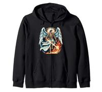 Archangel Michael Christian Fiction and Fantasy Icon Graphic Zip Hoodie