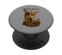 Archangel Michael defeats Satan - Militium Christi PopSockets Adhesive PopGrip