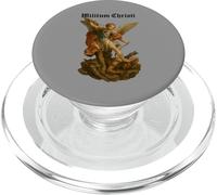 Archangel Michael defeats Satan - Militium Christi PopSockets PopGrip for MagSafe