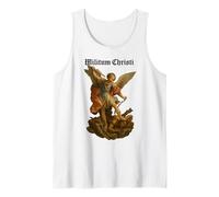 Archangel Michael Defeats Satan - Militium Christi Tank Top