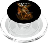 Archangel Michael defeats Satan - Soldier of Christ PopSockets PopGrip for MagSafe