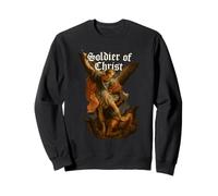 Archangel Michael defeats Satan - Soldier of Christ Sweatshirt