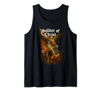Archangel Michael Defeats Satan - Soldier of Christ Tank Top