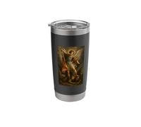 Archangel Michael Defeats Satan - St Michael Prayer Stainless Steel Insulated Tumbler