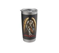 Archangel Michael Faith Design Make No Peace with Evil Stainless Steel Insulated Tumbler
